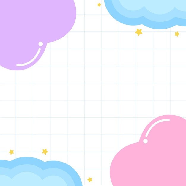 un papel tapiz con nubes y estrellas y un lugar para el texto