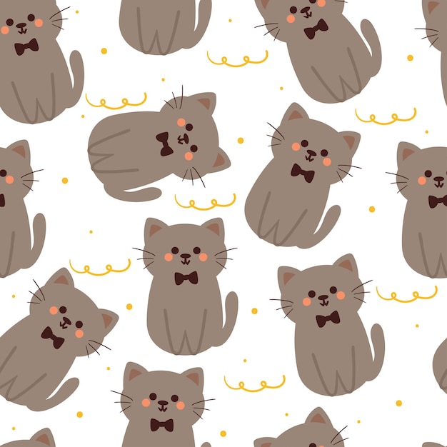 papel tapiz de papel de regalo textil para gatos de dibujos animados sin costuras