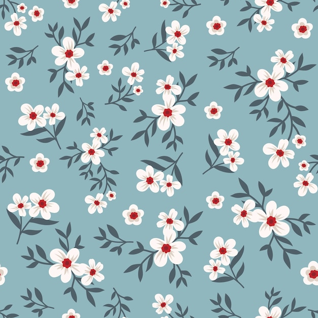 un papel tapiz con un patrón de flor y una flor roja y blanca