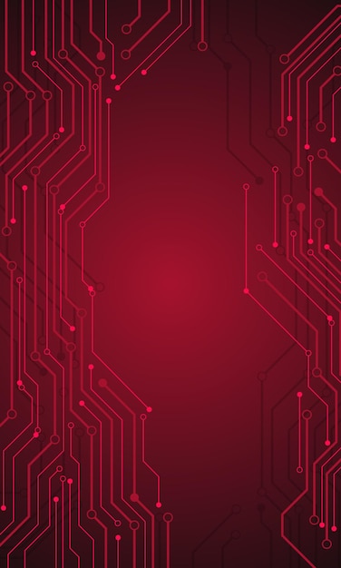 Papel tapiz de tecnología de placas de circuitos rojos