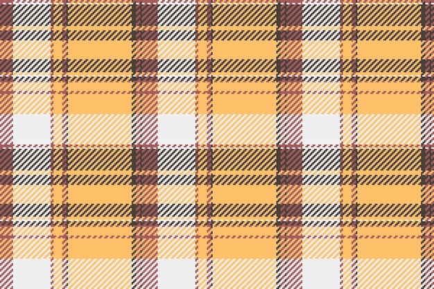 Papel, tela de tartán vectorial, patrón de tracería, cuadros sin costuras, textura Jpg, control de fondo textil en colores ámbar y blanco