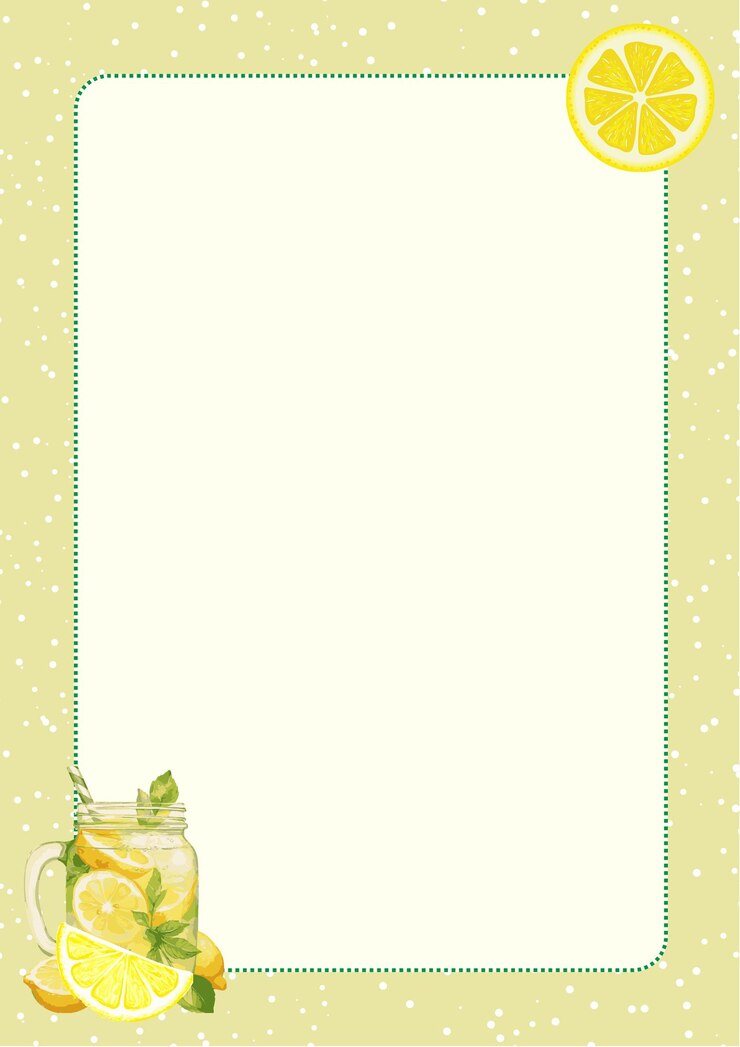 Papelería de limonada con menta de limón y frasco de Mason