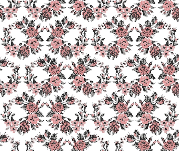 Papeles de pared o textiles Círculo de color Roca de flores rosas manzanilla y flores de maíz