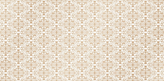 Papeles pintados de damasco sin problemas, estilos vintage, ilustraciones vectoriales con motivos dorados para azulejos textiles