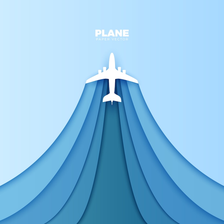 Vector paper plane vector origami