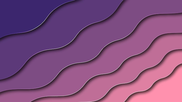 Papercut estilo 3d fondo abstracto mínimo forma dinámica azul oscuro rosado rosa degradado papel tapiz