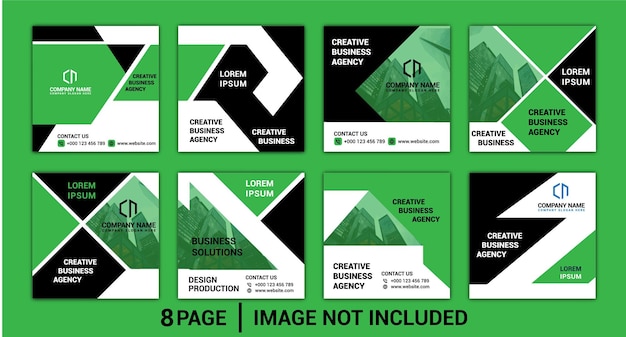 Paquete de 8 plantillas de diseño de publicaciones en redes sociales