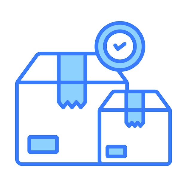 paquete aprobado conceptos modernos de diseño ilustración vectorial