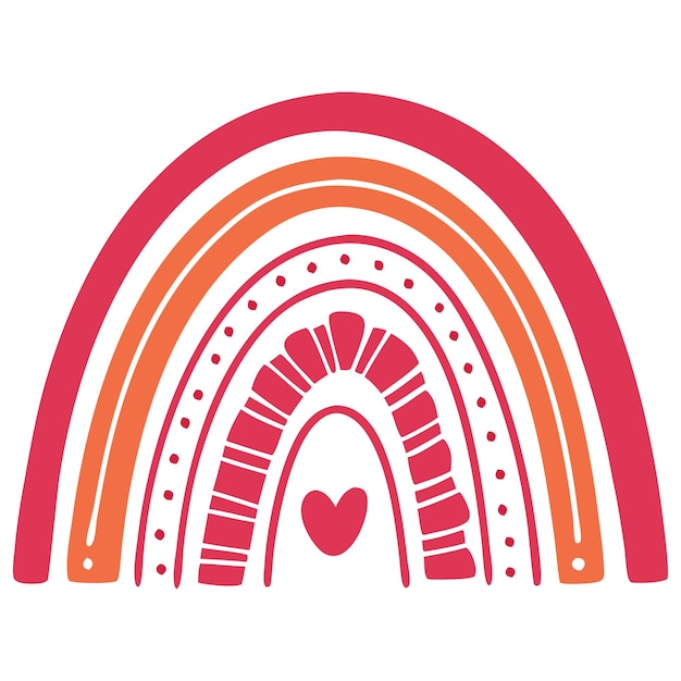 El paquete de arco iris del día de San Valentín SVG PNG
