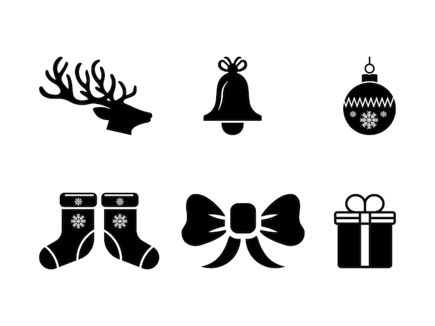 El paquete de artículos esenciales para el diseño de Feliz Navidad