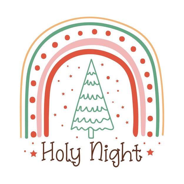 El paquete Boho de Navidad Rainbow SVG
