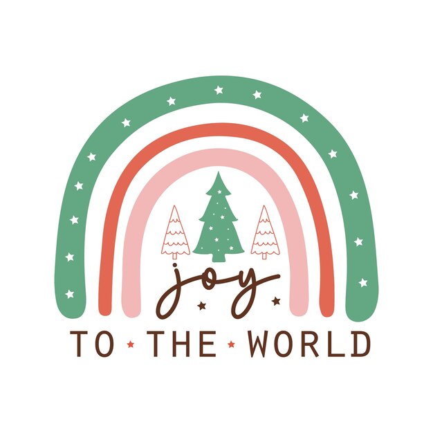 El paquete Boho de Navidad Rainbow SVG