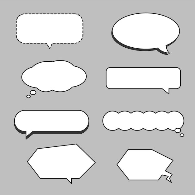 paquete de burbujas de habla vectorial