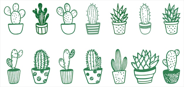 El paquete de cactus svg