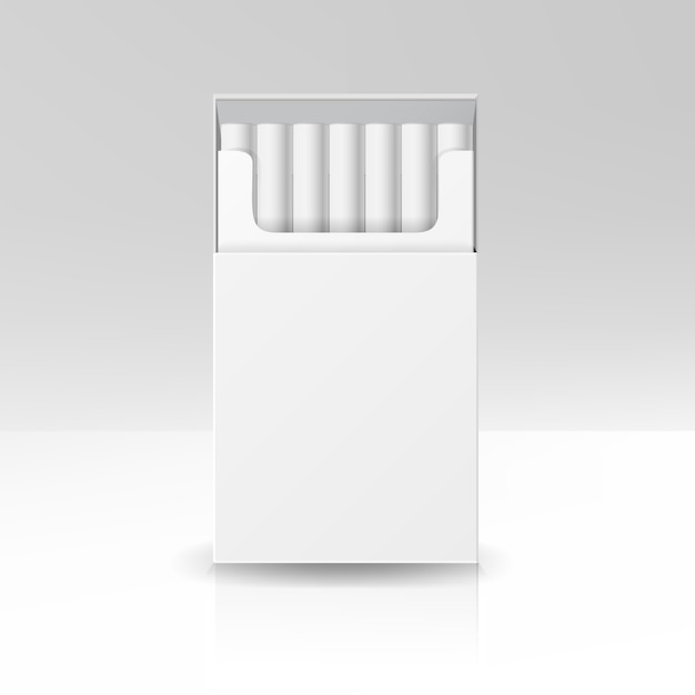 Vector paquete caja de cigarrillos