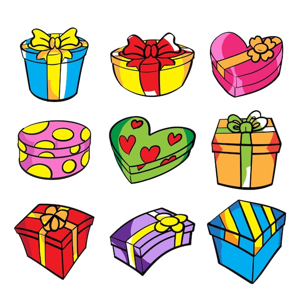 Vector paquete de caja de regalo para concepto de celebración