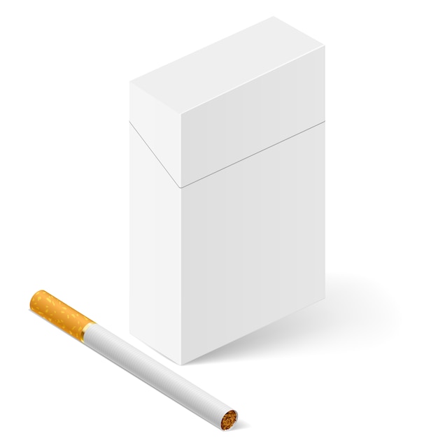 Vector paquete de cigarrillos blanco