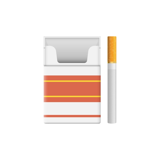 Paquete de cigarrillos icono en estilo plano fumar vector ilustración sobre fondo aislado caja de tabaco signo concepto de negocio