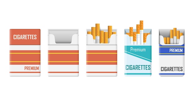 Paquete de cigarrillos icono en estilo plano fumar vector ilustración sobre fondo aislado caja de tabaco signo concepto de negocio