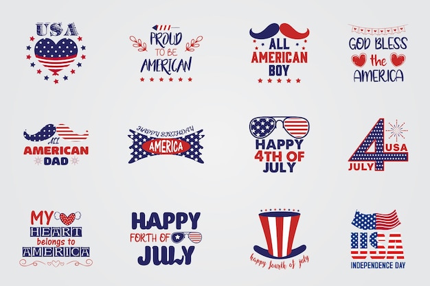 El paquete de citas del Día de la Independencia de los Estados Unidos