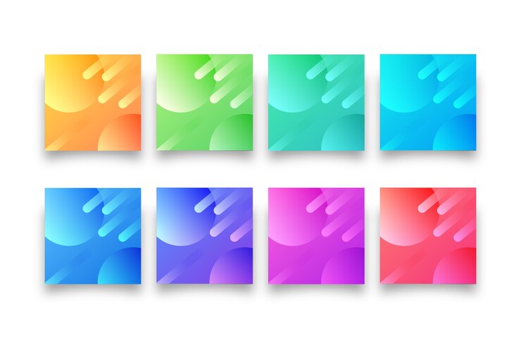 Vector paquete de color de fondo degradado