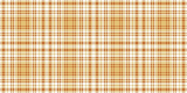 Paquete de comprobación de textura tela escaso tartan fondo textil único patrón vectorial sin costuras a cuadros en colores naranja y claro