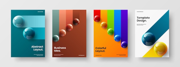 Paquete de concepto de diseño de vector de presentación moderna