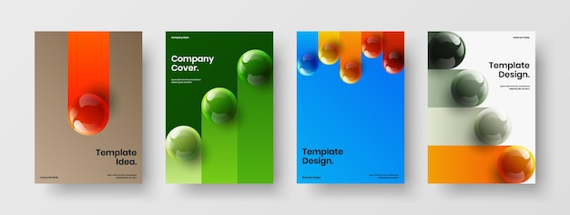 Paquete de concepto de vector de diseño de postal A4 original