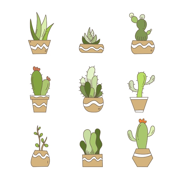 paquete de conjunto de vectores de plantas