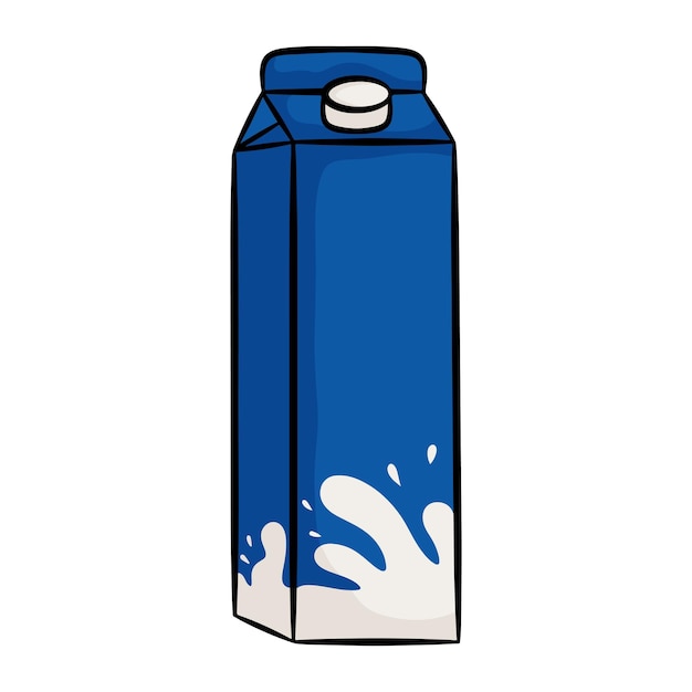 Paquete de contorno de ilustración de vector de leche