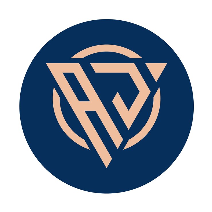Vector paquete creativo simple de diseños de logotipos de letras iniciales aj