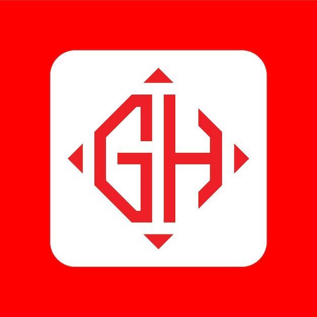 Paquete creativo simple de diseños de logotipos de letras iniciales GH