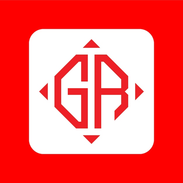 Paquete creativo simple de diseños de logotipos de letras iniciales GR