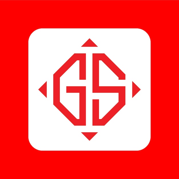 Paquete creativo simple de diseños de logotipos de letras iniciales GS