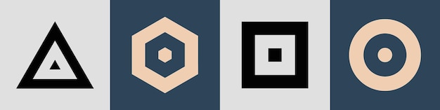 Paquete creativo simple de diseños de logotipos de letras iniciales O