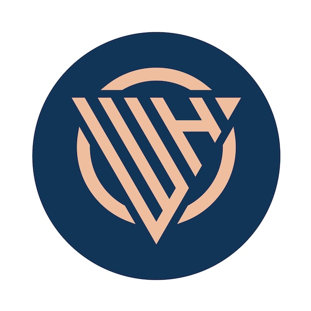 Paquete creativo simple de diseños de logotipos de letras iniciales WH