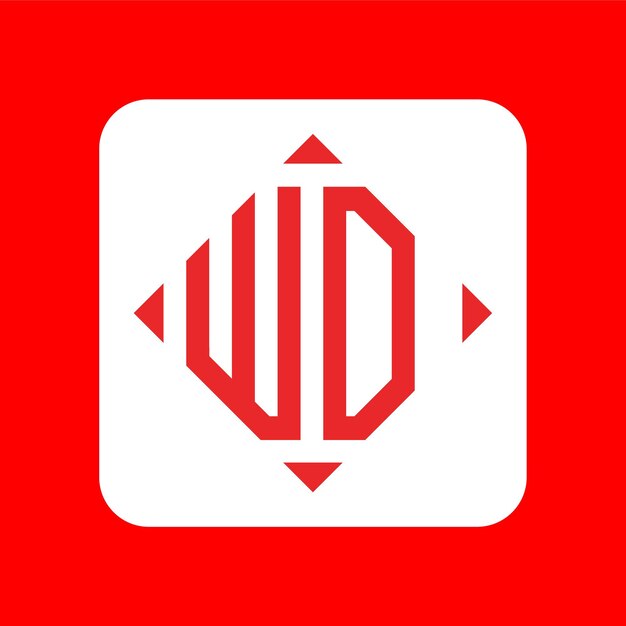 Paquete creativo simple de diseños de logotipos de letras iniciales WO