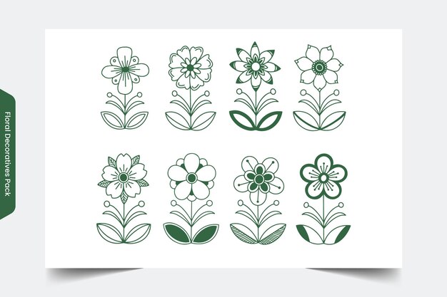 Paquete decorativo de flores
