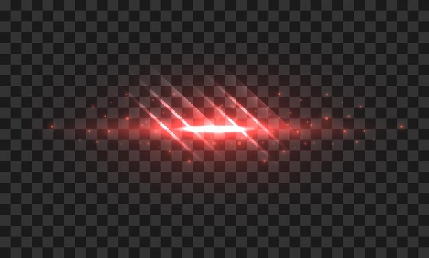 Paquete de destellos de lentes horizontales rojos vectoriales