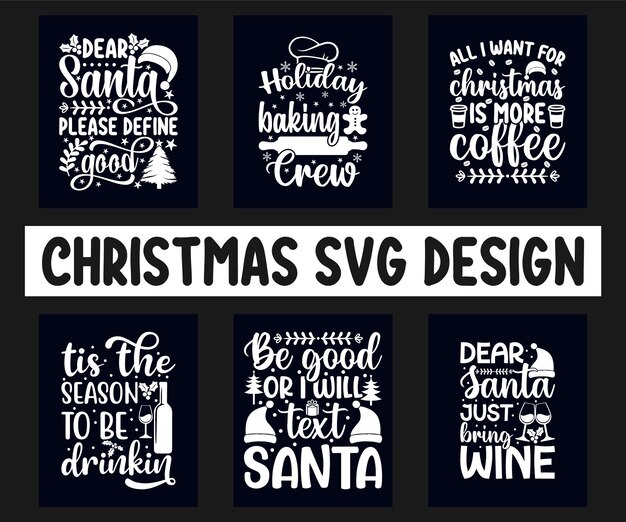 PAQUETE DE DISEÑO DE CAMISETA SVG DE NAVIDAD