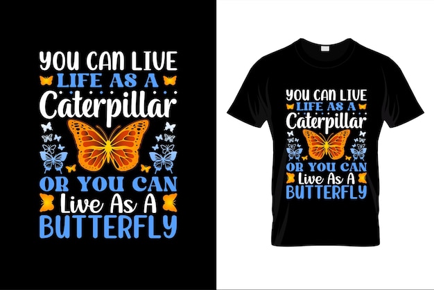 Paquete de diseño de camiseta de mariposa