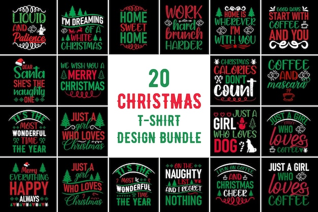 Paquete de diseño de camiseta de Navidad Paquete de diseño de camiseta de Navidad Paquete de diseño de camiseta de Navidad