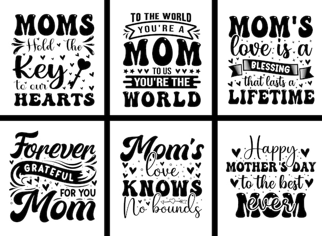 Paquete de diseño de camiseta SVG del día de la madre