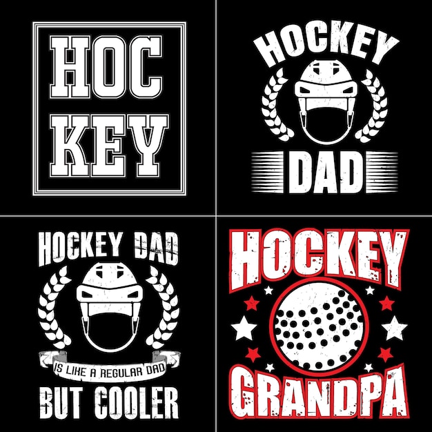 Paquete de diseño de camiseta SVG de hockey