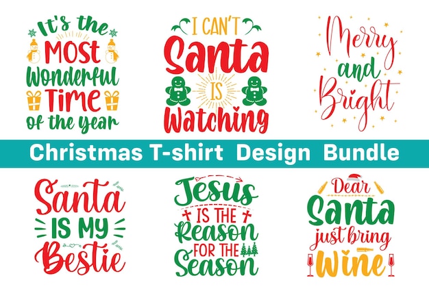 Paquete de diseño de camiseta SVG de Navidad