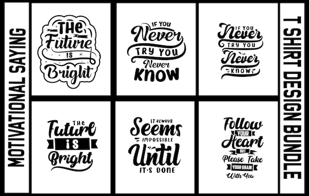 Paquete de diseño de camiseta de tipografía motivacional, Diseño de camiseta motivacional, Tipografía motivacional,