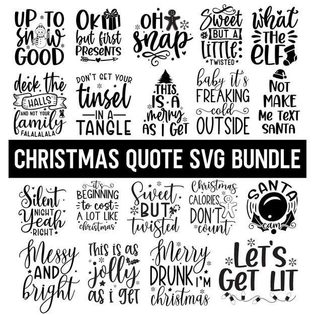 Paquete de diseño de citas de Navidad