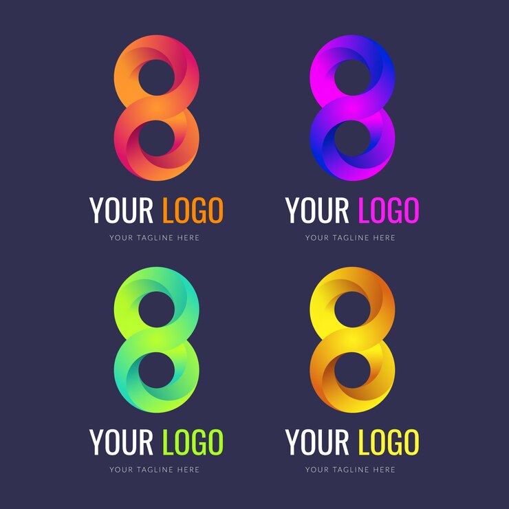Vector paquete de diseño de concepto de logotipo infinito