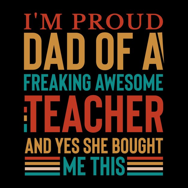 Paquete de diseño del día de la camiseta del padre retro