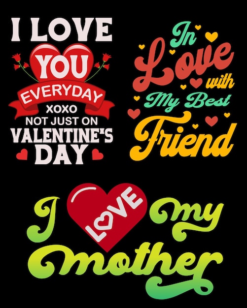 Paquete de diseño para el día de San Valentín